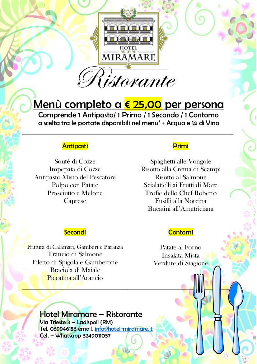 ristorante hotel miramare castellammare